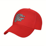 1pc Gorra de Béisbol de Poliéster Ajustable y Transpirable con Frase Inspiradora - Sombrero de Visera Estilo Y2K Ligero para Hombres y Mujeres, Diseño de Ala Curva Blanca, Protección Solar Casual y Elegante, Gorra de Sol Casual | Gorra de Béisbol con Fras