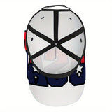 1 gorra de béisbol ajustable con estampado audaz del logo USA en 2D - Poliéster con diseño vibrante de cuerpo completo, ideal para deportes al aire libre, running y moda casual urbana, Sombrero de Fiesta,Accesorio Deportivo,Sombreros de Moda,Material Tran
