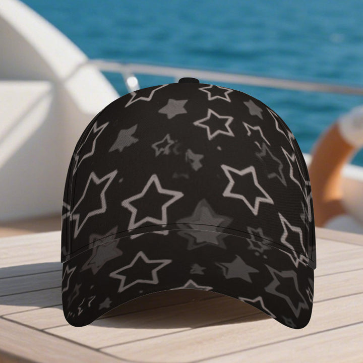 1 gorra ajustable Snapback con estampado 2D de estrellas de noche estrellada - Ideal para deportes, running y uso casual - Cómoda de poliéster, unisex para disfraces de Halloween/Navidad/Acción de Gracias - Accesorio de cabeza elegante