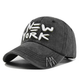 Gorra de béisbol retro 3D para hombre con adorno de Nueva York - Gorra ligera para todas las estaciones con visera curva y diseño estructurado de 6 paneles, con letras, gorra casual y para ocasiones especiales para el 4 de julio, ropa casual (lavable a ma