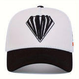 Pack de 1 Gorra de Béisbol Bordada para Mujer con Cierre Ajustable, Protección UV, Diseño de Palmera Tropical y Paracaídas, Sombrero Transpirable de 5 Paneles para Viajes al Aire Libre, Vacaciones en la Playa, Primavera/Otoño (Rojo/Blanco/Amarillo & ), Go