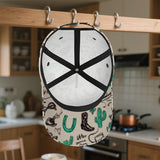 1 gorra de béisbol con estilo vaquero occidental - Gorra vibrante de poliéster con cierre ajustable, diseño completo con cactus, ideales para correr, deportes y ropa de calle al aire libre.