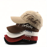 Gorra Unisex de Primavera/Otoño con Bordado Retro y Visera Curva, Gorros Baseball para Mujer al Aire Libre