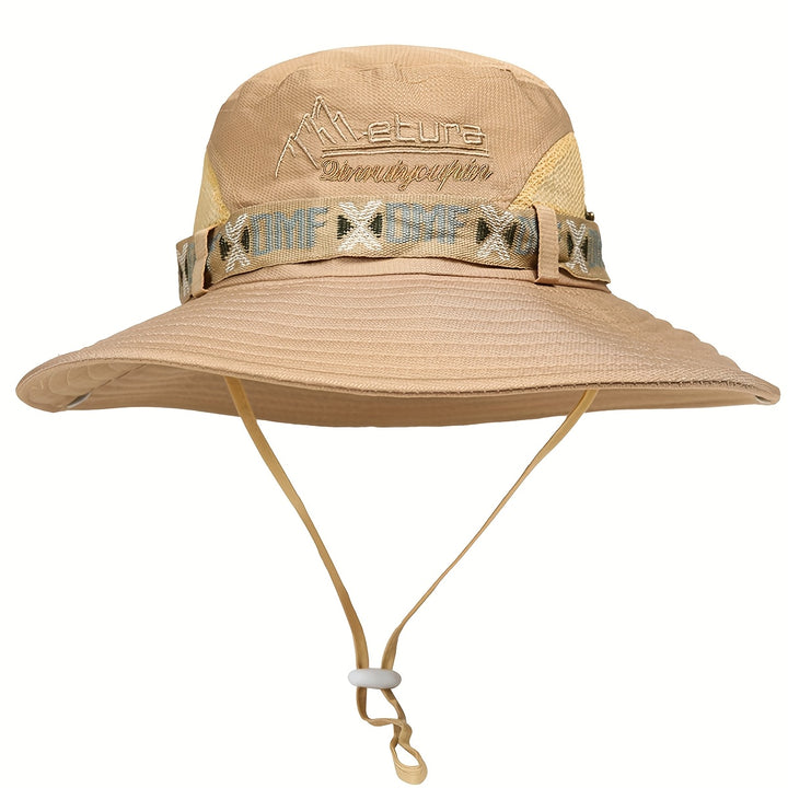 Gorra deportiva para hombre con protección solar, ideal para pesca, con ala ancha para mejor protección UV y diseño de malla transpirable