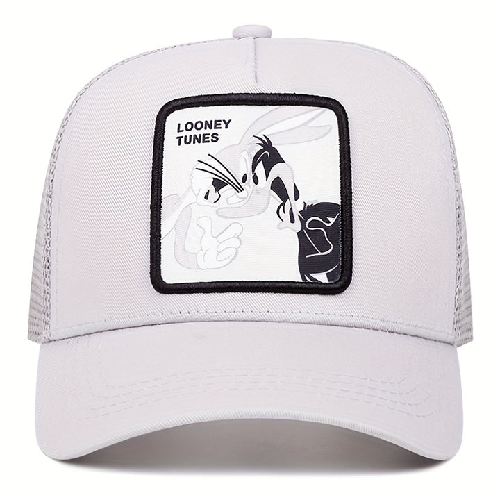 WB   Licencia Oficial - Estilo Ligero y Ajustable Snapback, Logo Icónico de , PVC/ABS Duradero, Gorra Trucker Unisex para Hombres y Mujeres (Merchandising de )