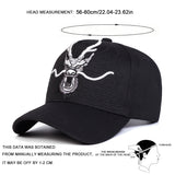 Gorra de béisbol bordada con dragón para hombre - Snapback ajustable, gorra ligera y transpirable con diseño de 5 paneles y patrones de dragón y olas de inspiración japonesa, sombrero de primavera y otoño, sombrero elegante, sombrero duradero