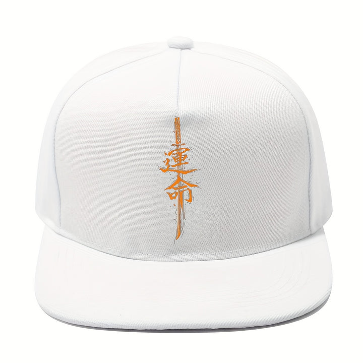 1pc Gorra con Estampado de Espada Katana Japonesa - Inspirada en Samuráis, Moda Urbana Y2K Unisex, Ajustable, Diseño Retro de Arma Japonesa (Katanas) - Ligera y Lavable a Mano para Hombres y Mujeres - Regalo Ideal para Fans de Anime y Eventos con Temática
