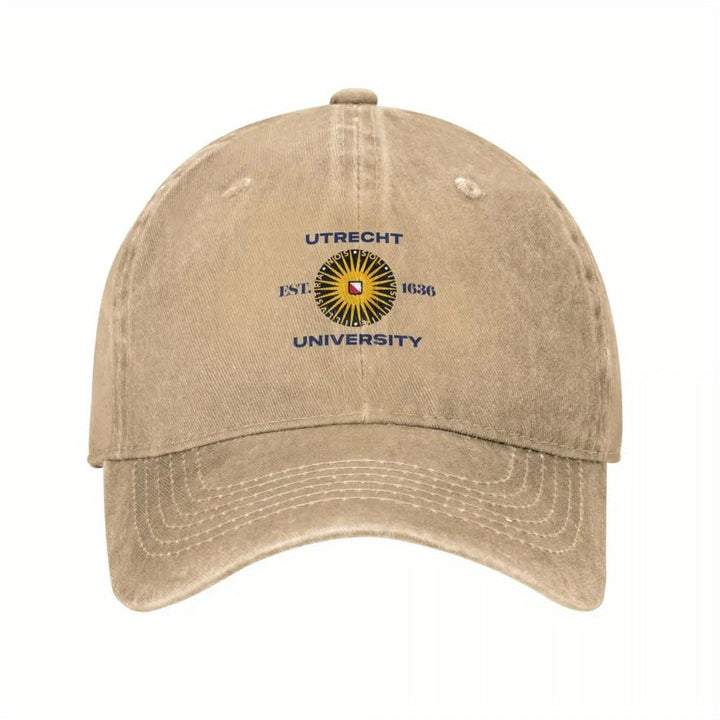 Gorra de béisbol de la Universidad de Utrecht - Negra con bordado dorado, sombrero de lujo para hombres y mujeres, diseño elegante con motivos de sol, perfecto para deportes o uso casual, gorra de béisbol.