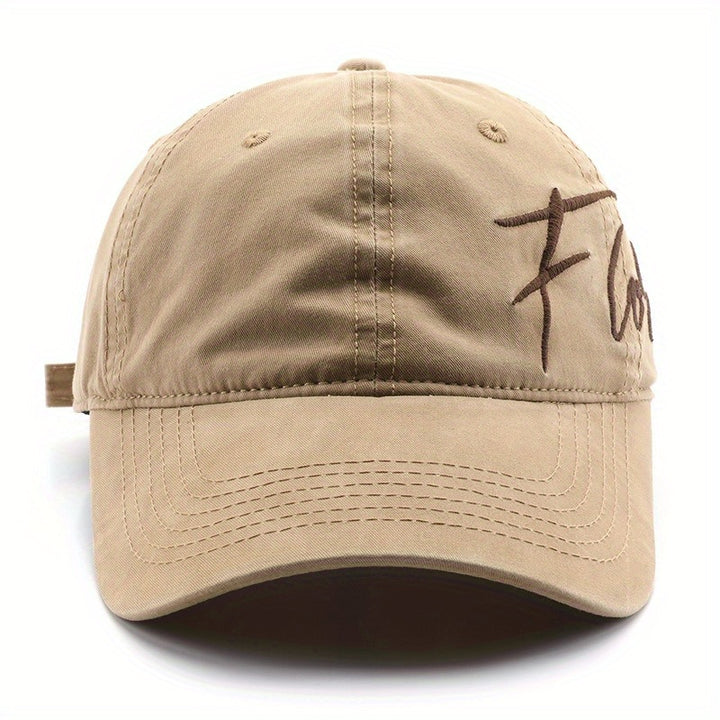 Gorra Unisex de Primavera/Otoño con Bordado Retro y Visera Curva, Gorros Baseball para Mujer al Aire Libre