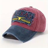 1 pieza de gorra de béisbol de Texas - Doble tono morado/beige, gorra ligera para papá con cierre ajustable, ajuste elástico para hombres - Occidental, deportes, todos los días - Regalo ideal para esposo, papá, fanáticos de Texas - Gorra casual para to...