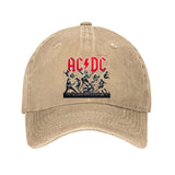 Gorra de béisbol de algodón AC & DC, ajustable, ligera, con visera curva, perfecta para la protección solar al aire libre, 100% algodón.