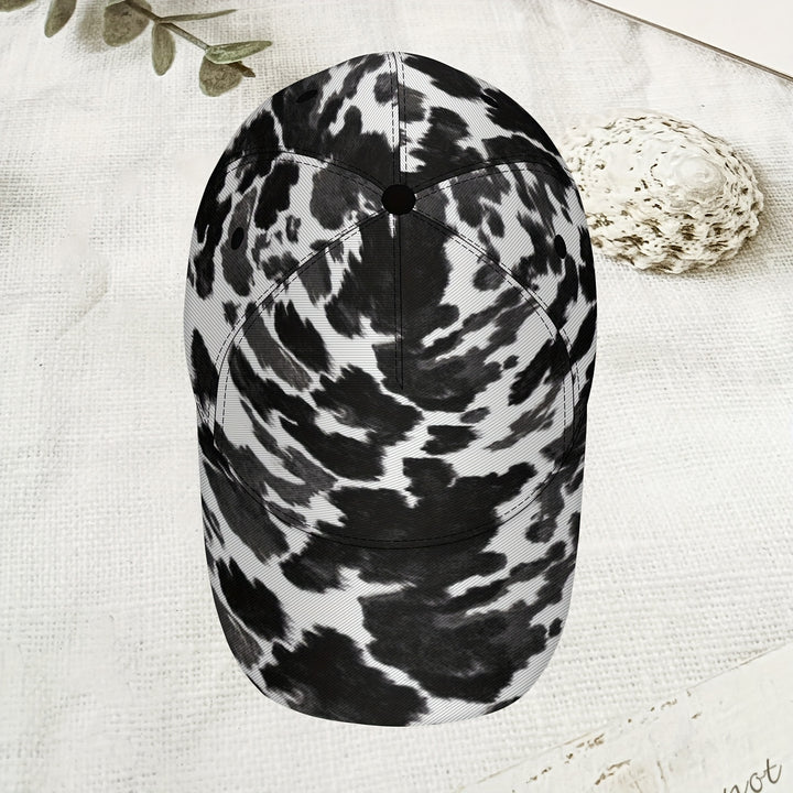 Gorra de Béisbol con Estampado de Vaca Ajustable y Ligera Transpirable para Deportes y Actividades al Aire Libre, Estilo Glamuroso para Todas las Estaciones, Regalo Ideal para Vacaciones