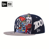 Gorra Snapback Oficial de NEW ERA con Logo de los NY Yankees y Subway - Gorra de Invierno Ajustable Unisex de 6 Paneles con Gráficos Deportivos Icónicos (Taxi de NYC, Texto de los Yankees) para Hombres y Mujeres, Casual al Aire Libre, Fiestas, Juegos de l