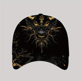 Gorra de Béisbol Unisex con Estampado de León Audaz - Sombrero Deportivo para Exteriores y Dorado, Uso Diario Casual para Hombres y Mujeres, Accesorio Duradero