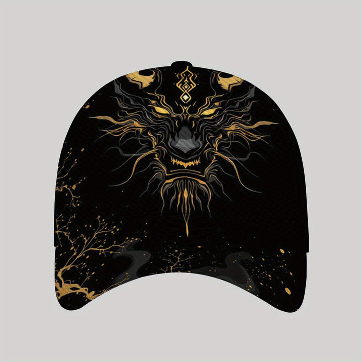 Gorra de Béisbol Unisex con Estampado de León Audaz - Sombrero Deportivo para Exteriores y Dorado, Uso Diario Casual para Hombres y Mujeres, Accesorio Duradero