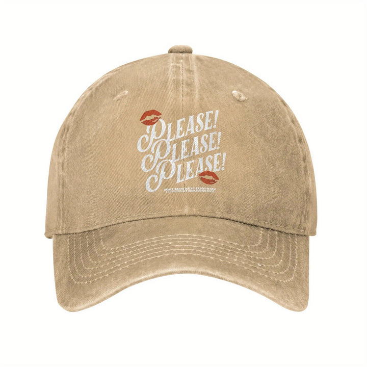 Nueva gorra de béisbol 2025 retro unisex con logotipo de labios para ejercicios al aire libre