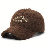 Gorra de Béisbol con Visera Curva para Mujer, Abrigada y Cálida en Invierno - Diseño 1896 Flocado/Bordado & Encanto: Forro Suave Polarizado, Ligero sin Elasticidad Ideal Para Esquí, Ciclismo o Uso Diario. Opciones Multicolores (, Marrón, Rosa, Gris, Azul