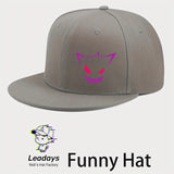 Gorra de béisbol con diseño de sonrisa diabólica de anime, ajustable con cierre trasero y visera plana, 100% poliéster transpirable, unisex, casual, para hombres y mujeres, ideal para uso en todas las estaciones, festivales y baile