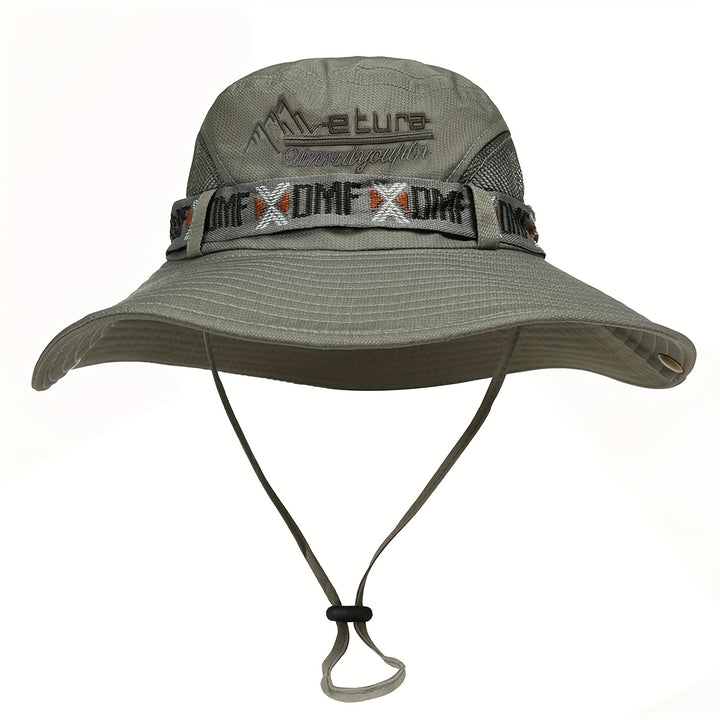 Gorra deportiva para hombre con protección solar, ideal para pesca, con ala ancha para mejor protección UV y diseño de malla transpirable