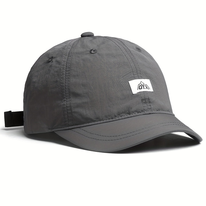 1 Gorra de béisbol con logo ESPT para hombre y mujer - Gorra ligera, transpirable y de secado rápido con letras ESPT llamativas, ajuste ajustable, visera curva y ala estructurada para deportes al aire libre, sombrero para viajes casuales (//Gris/Azul Mari