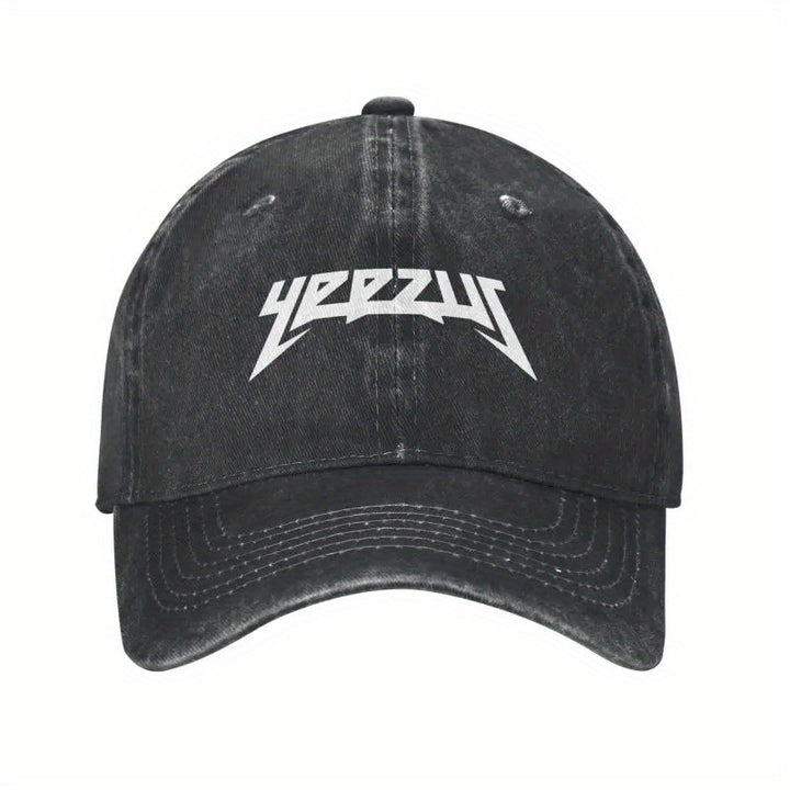 Gorra de Béisbol Yee Zus Blanca para Hombres y Mujeres - Gorra Unisex Retro con Letras Atrevidas, Revestimiento PVC Transpirable, Cierre Ajustable Snapback, Lavable a Máquina para Exteriores, Halloween, Pascua, Carnaval y Uso Diario, Accesorio Festivo, Di