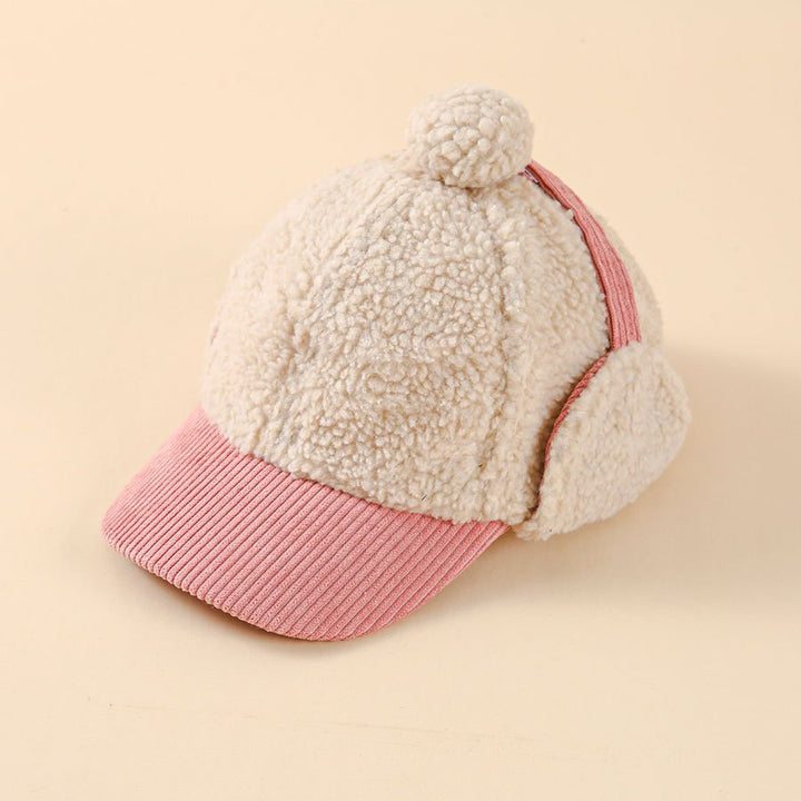 Gorra de Béisbol Forrada con Vellón para Protección Cálida de Orejas Unisex para Edades 3~7 Años