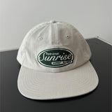 Gorra de Béisbol de Ala Plana para Hombres y Mujeres - Estilo Retro Hip-Hop de la Calle con Parche de Logo (Opción Sin Logo), Cierre Snapback Azul Oscuro/Amarillo para Uso Casual - Gorra Ajustable Unisex