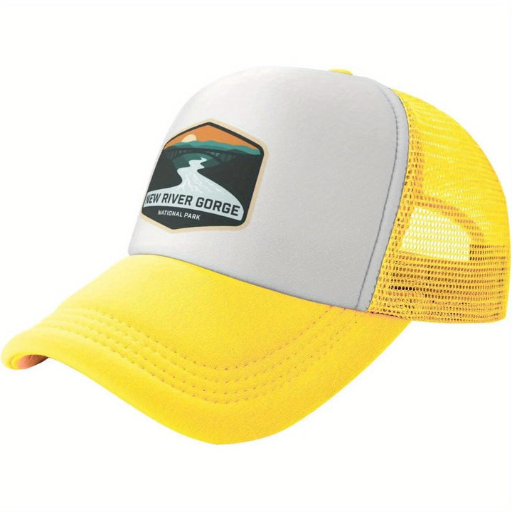 Gorra de béisbol transpirable para hombres, adecuada para hombres y mujeres, ajustable, perfecta para actividades al aire libre de verano en el Parque Nacional del Nuevo Río Gorge.