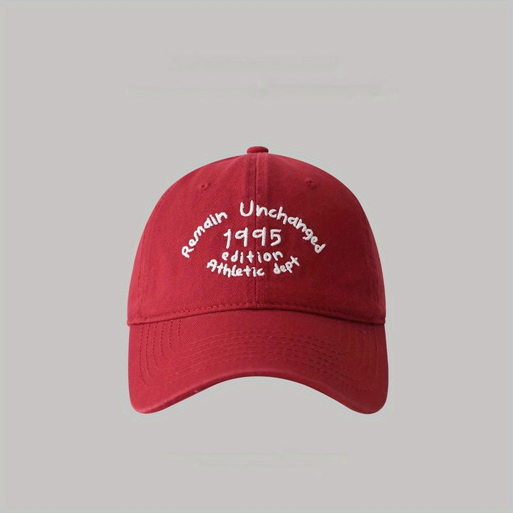 Gorra de Béisbol Estilo Coreano con Visera Ancha y Ajuste Profundo - Cierre Snap, Sombrero Unisex Transpirable para Hombres y Mujeres, Diseño Protector Todo Clima (Beige/Rojo//Rosa), Ideal para Navidad