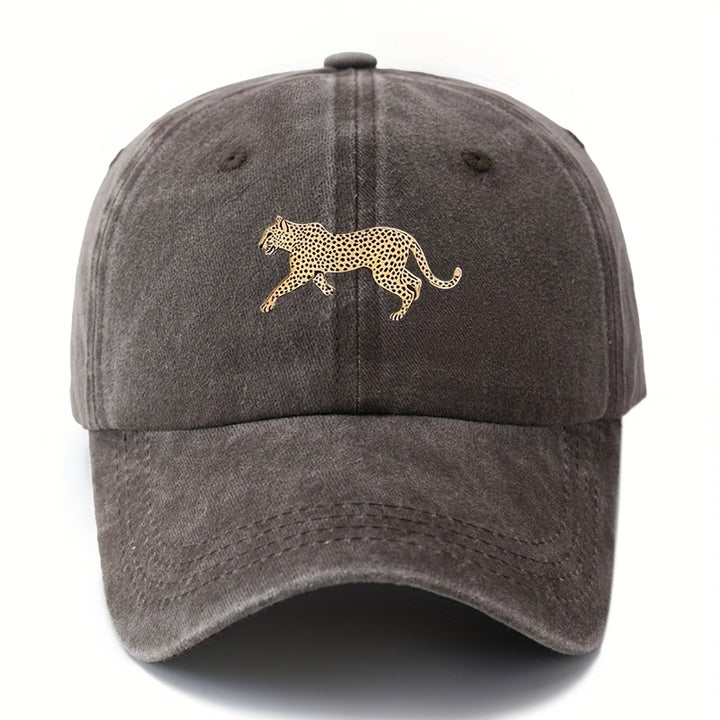 Gorra de béisbol unisex con estampado de leopardo, versátil y ligera para exteriores, con borde curvo, estilo de conductor de camión para ocasiones informales como vacaciones al aire libre, viajes y camping con pico de pato.