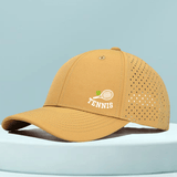 1 Gorra de Tenis de Secado Rápido para Hombre con Raqueta de Tenis y Estampado de Tenis - Parte Trasera de Malla Transpirable, Ajuste Estructurado para Tenis, Golf, Running, Deportes al Aire Libre - Sombrero Casual Ligero para Hombre, Diseño Deportivo, Co