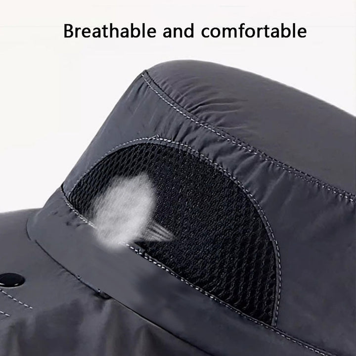 1 sombrero de verano con ala grande para cubrir la cara - Sombrero ancho para ciclismo, pesca y senderismo - Tela lavable a máquina, blanco, protección solar, accesorio neutro transpirable