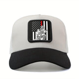 Gorra de béisbol unisex con malla trasera, bandera de EE. UU. y bomberos ajustable, gorra trucker estilo hip hop anime, gorra transpirable para verano al aire libre