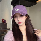 Gorra de béisbol unisex con bordado de letras estilo coreano, ideal para primavera-verano