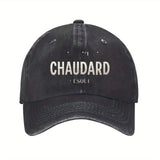 Gorra de Béisbol Transpirable para Hombres y Mujeres con Diseño Inspirado en el Chateaulle Chaudre Francés - Letras Negras/Blancas, Estructura Hexagonal & Visera Curva - Gorro Casual Deportivo Ideal Para Atuendos Cotidianos, Gimnasio o Actividades Físicas