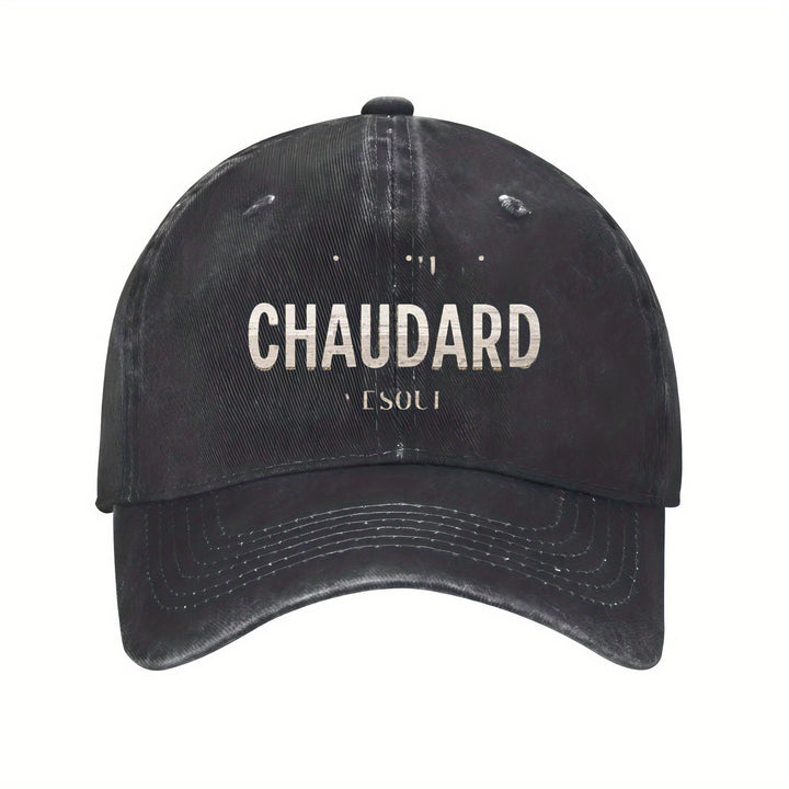 Gorra de Béisbol Transpirable para Hombres y Mujeres con Diseño Inspirado en el Chateaulle Chaudre Francés - Letras Negras/Blancas, Estructura Hexagonal & Visera Curva - Gorro Casual Deportivo Ideal Para Atuendos Cotidianos, Gimnasio o Actividades Físicas
