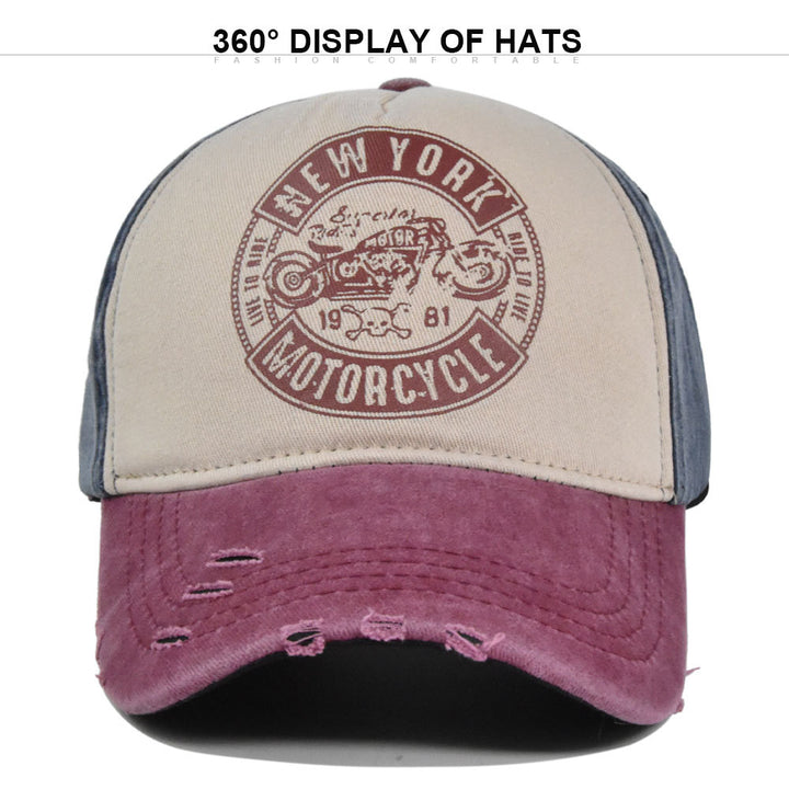 Gorra de Béisbol de 6 Paneles con Letras de Grafiti - Visera Ancha/Curvada, Diseño Perforado y Lavado, Gorra Redonda Ligera para Uso Casual, Eventos y Estilo (Moda Urbana)