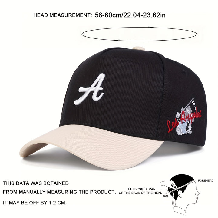 Una gorra de béisbol de cinco paneles con diseño de hoz para hombre, perfecta para la moda al aire libre. Es ajustable e ideal para usar en ocasiones informales durante los viajes de primavera y otoño, vacaciones o salidas a la playa.
