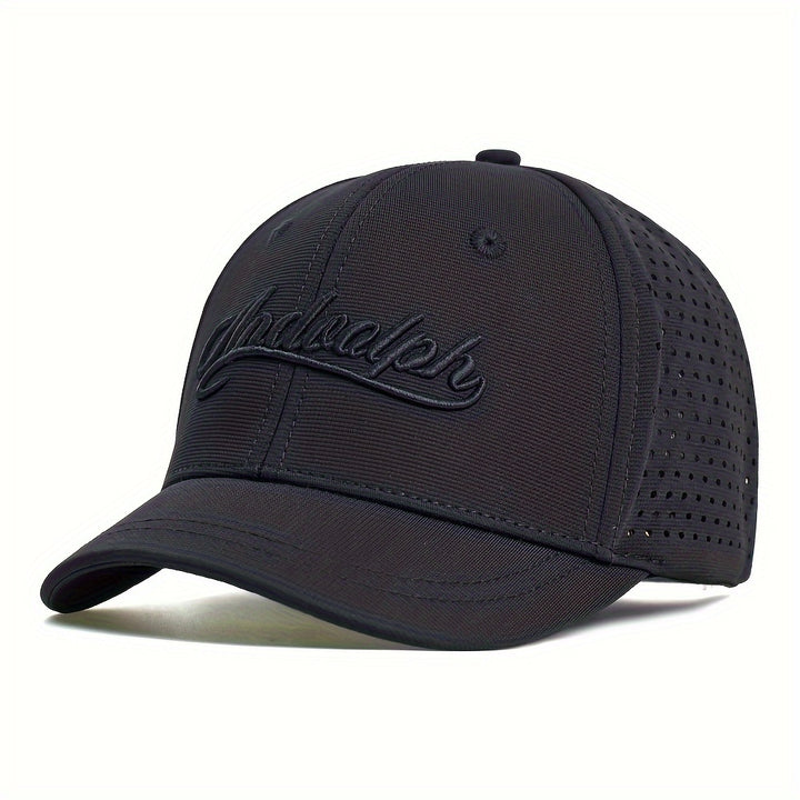 1 gorra unisex casual con letras bordadas, sombrero de visera con malla transpirable, ajustable, ideal para deportes al aire libre