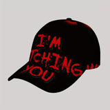 Gorra de béisbol negra y divertida con estampado rojo 'No estoy diciendo que soy tonto' - Estilo hip-hop ajustable, protección solar, poliéster, gorra casual para exteriores para hombres y mujeres, playa.