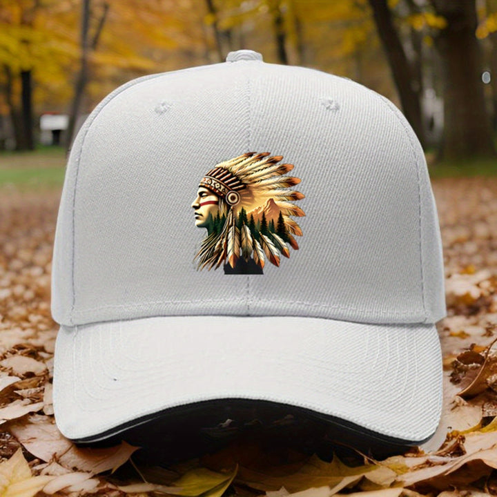 1 sombrero ajustable para camioneros con diseño de plumas de indígenas americanos - Transpirable, alta calidad, sombrero deportivo para golf, senderismo, camping, viajes y ciclismo - Unisex, estilo casual, negro, sombrero deportivo al aire libre | Accesor