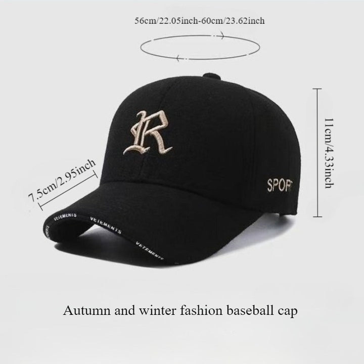Gorra de béisbol para hombre, gruesa y abrigada, estilo duckbill, material ted, ideal para deportes al aire libre y uso diario, diseño con broche ajustable para diferentes medidas de cabeza, mayor comodidad