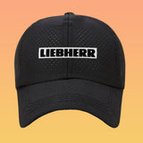 Gorra Liebherr de secado rápido con diseño de malla, ajustable, fibra de poliéster, ideal para actividades al aire libre,  y todas las estaciones