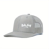 Gorra de béisbol con diseño gráfico malo - Gorra negra con diseño de personaje de dibujos animados blanco, ropa urbana unisex para hombres y mujeres, lavable a mano, ropa de cabeza para exteriores, letra oscura, gorro duradero.