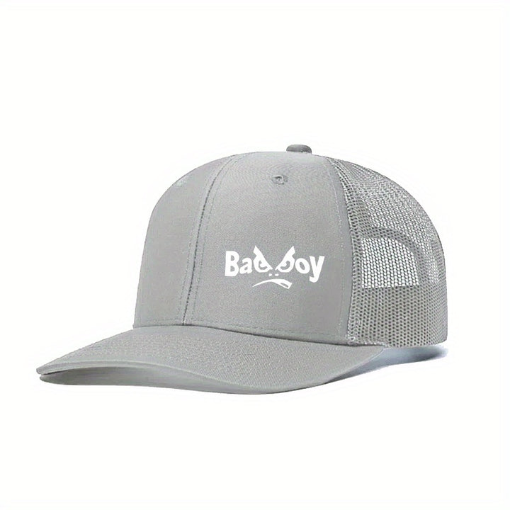 Gorra de béisbol con diseño gráfico malo - Gorra negra con diseño de personaje de dibujos animados blanco, ropa urbana unisex para hombres y mujeres, lavable a mano, ropa de cabeza para exteriores, letra oscura, gorro duradero.