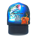 1pc Gorra Snapback de Malla Verde y Negra para Hombres, Altura Súper de 25.4 cm, Una Herramienta Asesina y Genial para Diversas Especies de Peces alrededor del Mundo. Es Muy Atractiva y Esencial para Deportes al Aire Libre, Pesca de Lubina y Caza