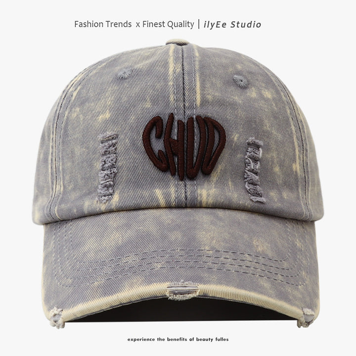 Gorra de Béisbol Retro de Mezclilla con Letras para Hombres y Mujeres, Ajustable con Snapback, Logo Decorado en 3D - Perforada para Ventilación, Deportes al Aire Libre, Uso Casual y Eventos Navideños (Ajuste No Elástico)