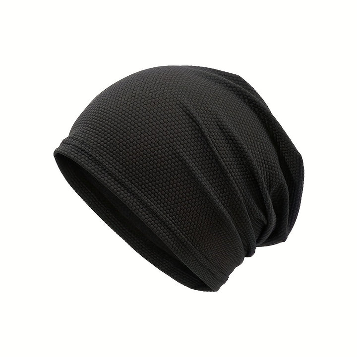 Gorra de calavera de malla 3D transpirable para hombre y mujer - Ajuste elástico, cierre ajustable con visera, ligera y cómoda para ciclismo, gimnasio, running, deportes de verano - Negra, accesorios de ciclismo, diseño elegante, gorro duradero