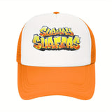 Sombrero de camionero para Subways Surfers unisex - Espalda de malla ajustable, diseño de dibujos animados vibrante, amarillo y blanco, perfecto para el verano, la pesca y las actividades al aire libre, calzado ajustable | Gorra gráfica vibrante | Sombrer
