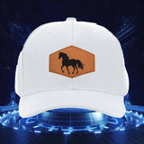 Gorra Trucker Snapback para Amantes de los Caballos - con Gráfico de Caballo Naranja, Poliéster Duradero, Ajuste Ajustable para Hombres y Mujeres, Perfecta para Ocio al Aire Libre, Deportes y Celebraciones Festivas, Regalos para Amantes de los Caballos, G